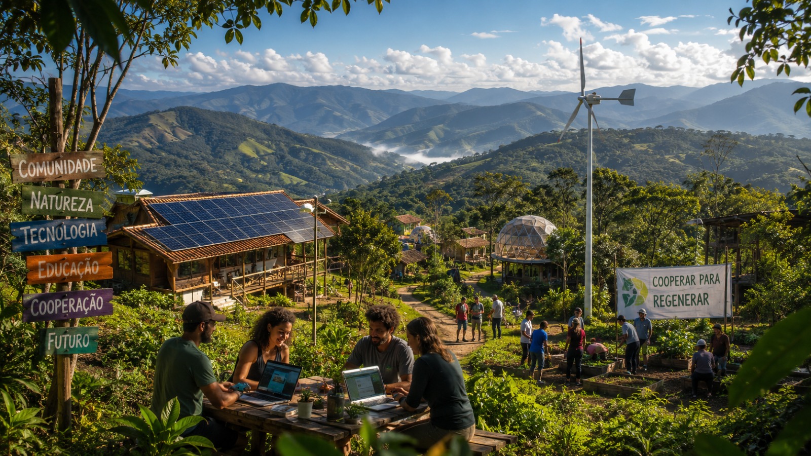 Vista aérea da Serra da Mantiqueira